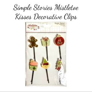 NIP Simple Stories Mistletoe Kisses Decorative Clips